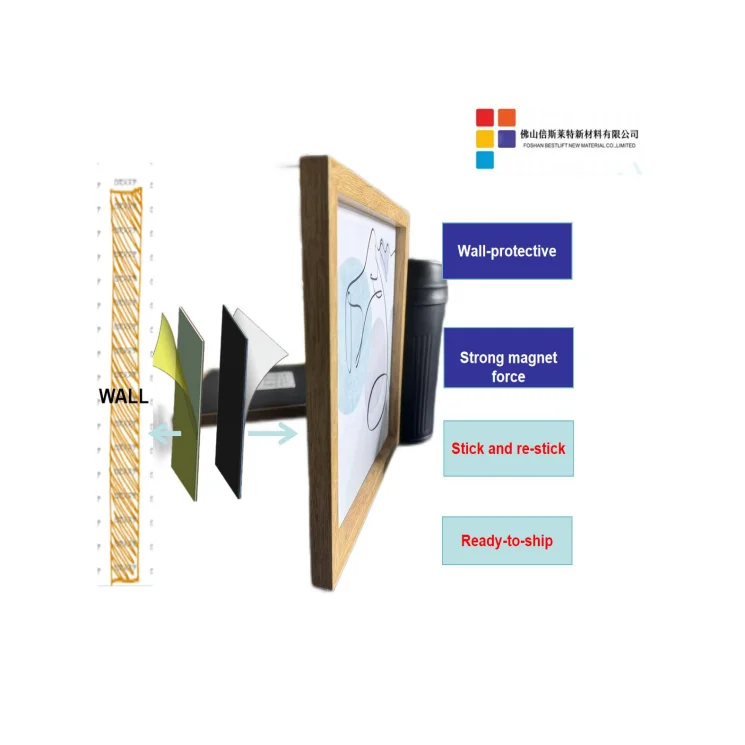 Removable Magnetic Tape with Adhesive Backing,100X100mm Magnet Sheets for Home,Office,School,Retail Displays,Most Surface