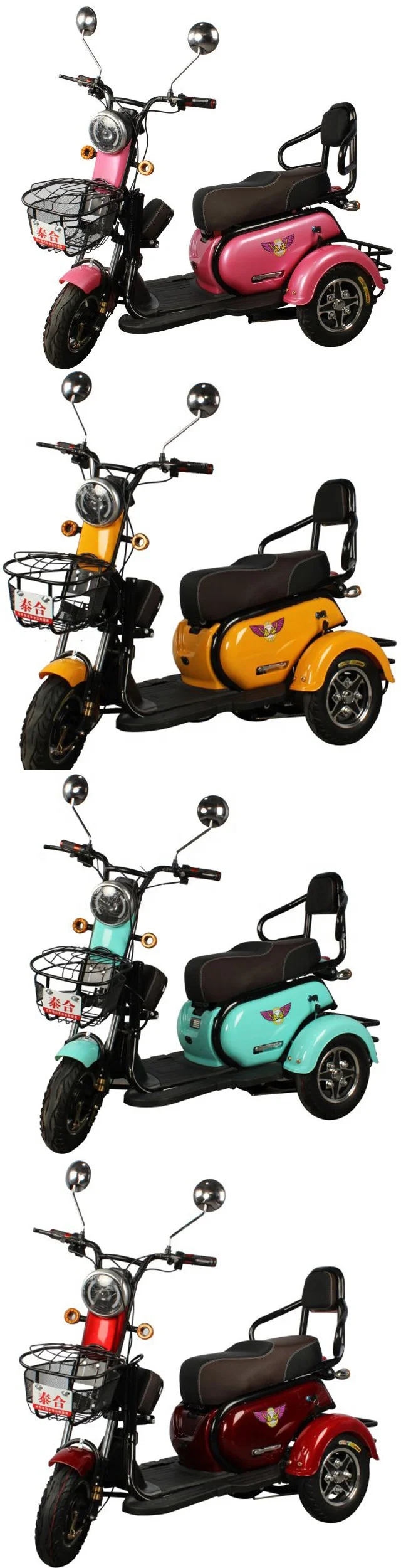 electric passenger tricycle cargo trike with three seats new three wheel adult car fashionable leisure