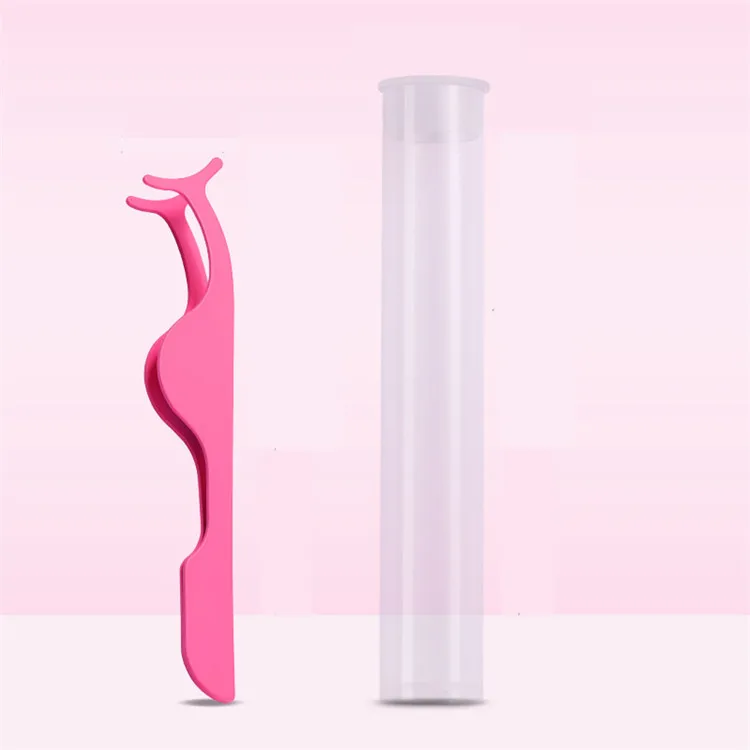 2021 New Style rounded Pink Rose Gold lash applicator tweezer eyelash tweezers bulk eye lash tweezers eyelash extension