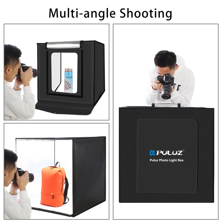 Wholesale PULUZ 60 x 60 x 60 cm 5500K White Light 36W Photo Studio Photography Light Box with 6 Backdrops