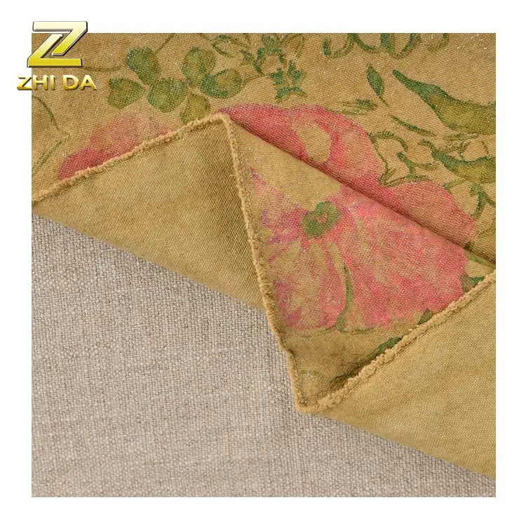 12 oz printing tie dyed custom cotton water slurry fabric cotton canvas for bag