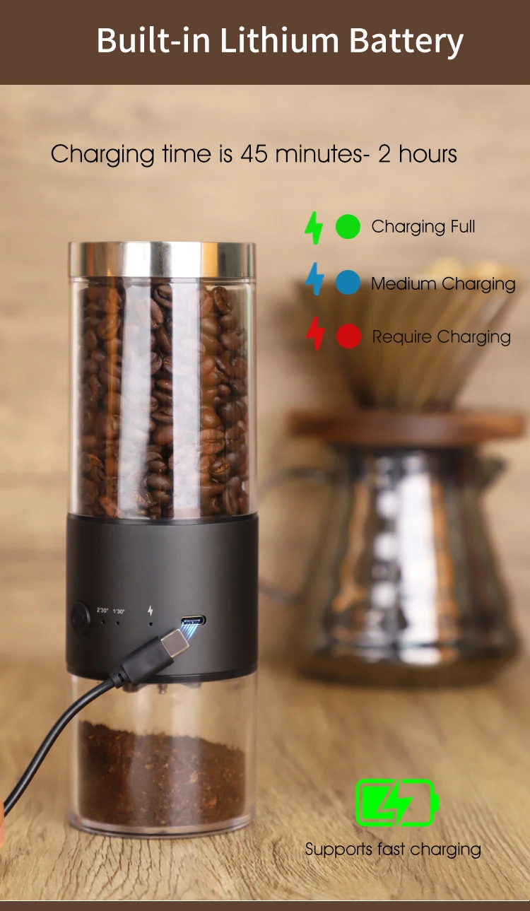 Wedding Anniversary Gifts Smart Design Automatic Coffee Grinder Electric Grinder Mill for Home Use Cafe Maker for Wedding Guests
