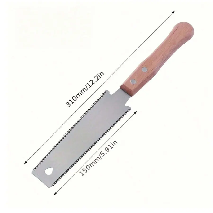 Wood Handle Small Hand Saw 12 inch Straight Handle Flat Cut Saw Home Wood Art DIY