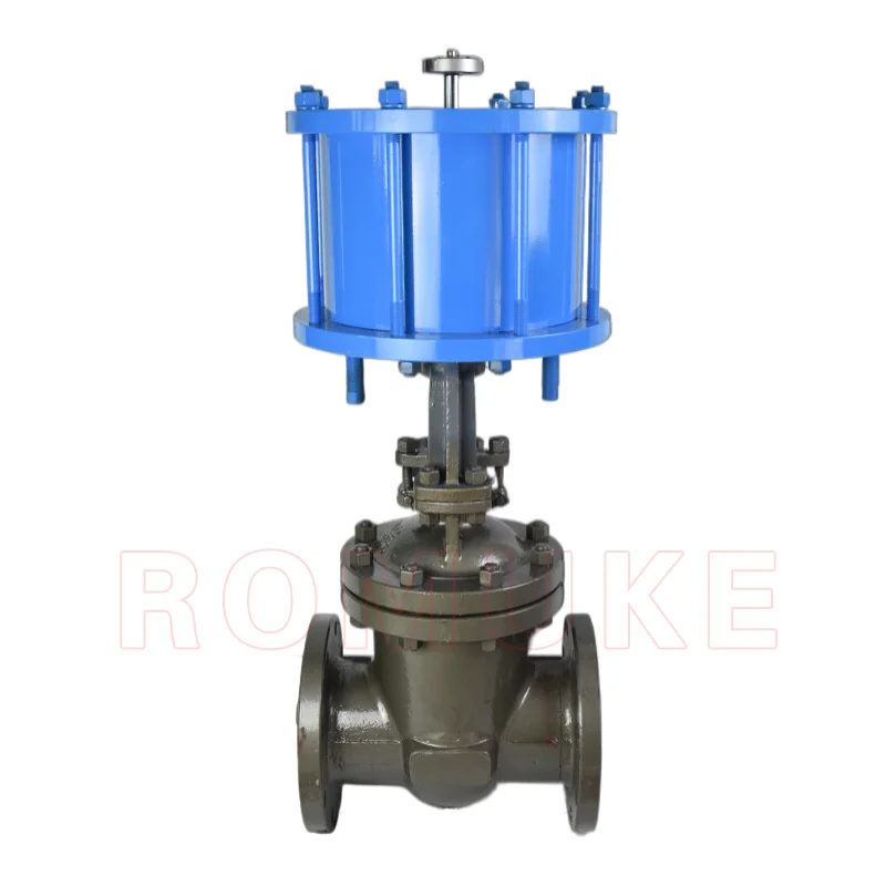 Z641H-16C   Carbon Steel WCB Rising Stem Wedge Flange Pneumatic Gate Valve