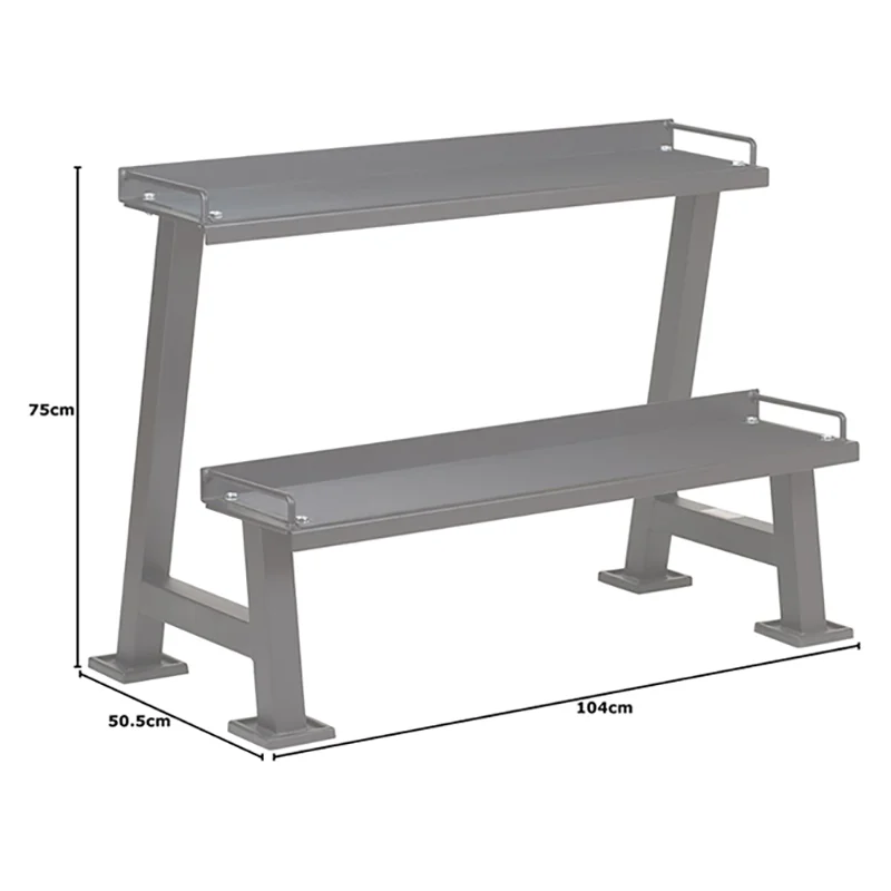 Fitness Kettlebell Storage Rack Home Gym Equipment 2 Layers Dumbbell Rack Weight Holder 2 Tier Kettle Bell Storage Rack