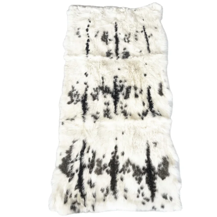 wholesale price 100% real rabbit fur blanket fur plate