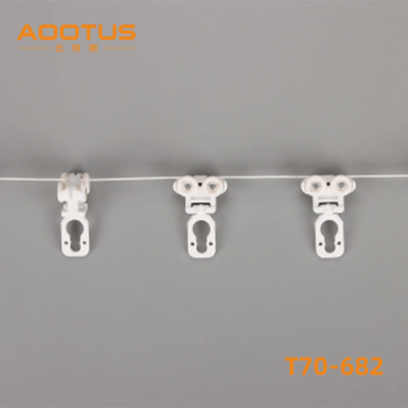 Suitable for S-shaped wave curtain track fixed distance wire beads curtain accessories electric curtain slide wire beads