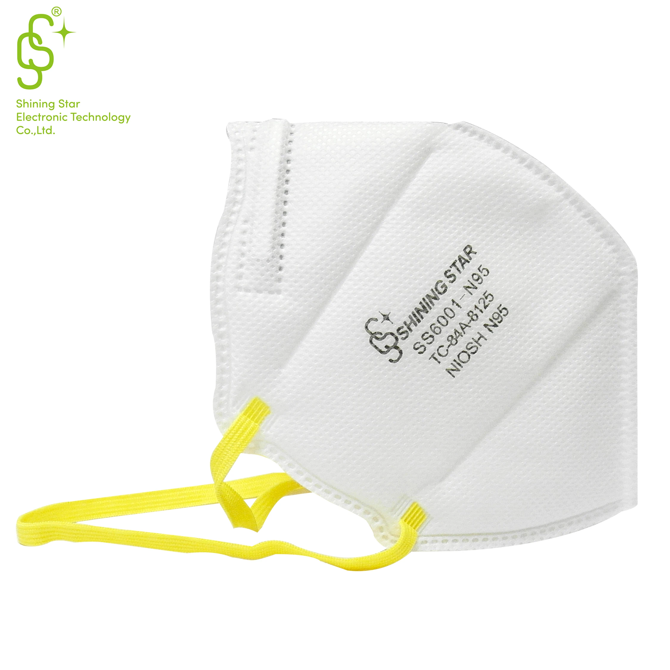 Protective Anti-pollution Disposable NIOSH N95 Flat Fold Dust Mask