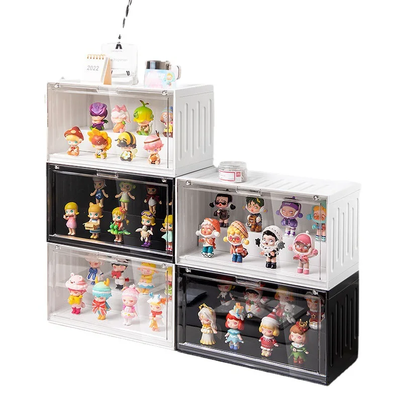 Transparent Large Space Plastic Storage Box Anime Figures Display Case Matt container doll toy storage box