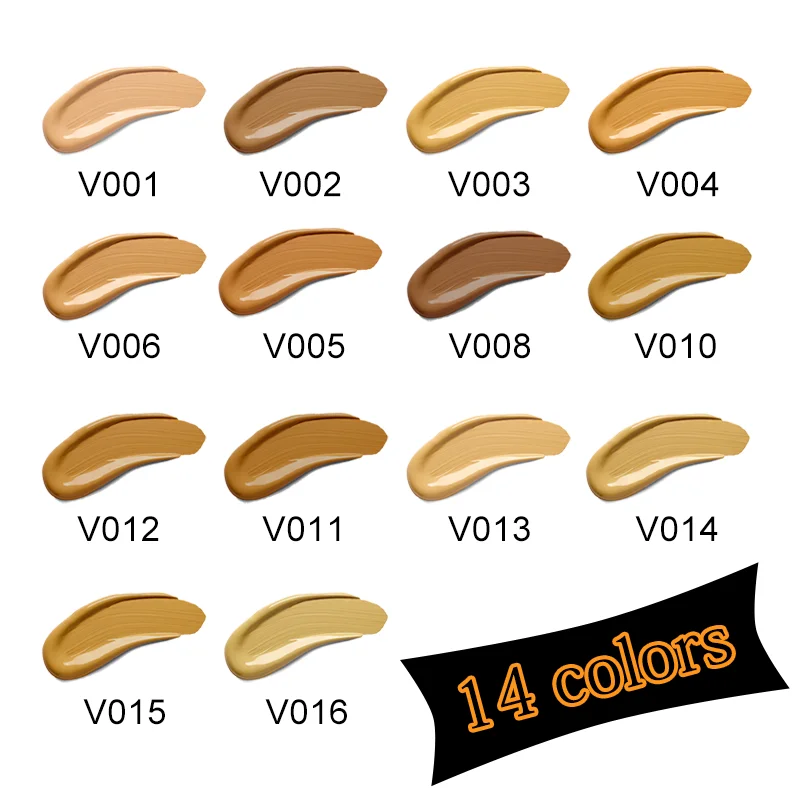 best beauty makeup for face dark skin waterproof full coverage foundation 14 colors vegan matte liquid foundation private label
