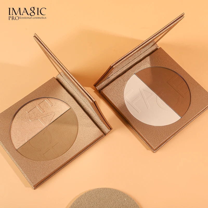 IMAGIC Contour Palette Bronzer Highlighting Powder 2 in 1 Makeup Palette Powder Highlighter For Face Sculpt Kit