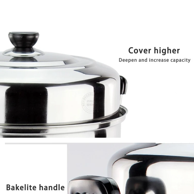10pcs Kitchen Ware Soup Steamer Pot Set With Lid Stainless Steel Cooking Pot Set Cookware Sets