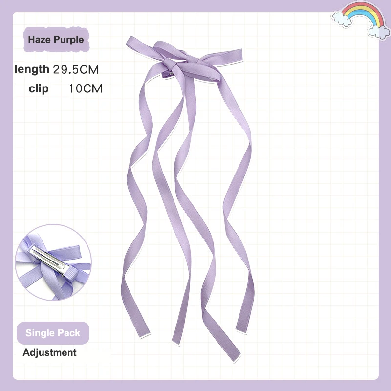Ribbon bow hair clip tied sweet girl hair braid Pigtail tied hair rope Korean headdress