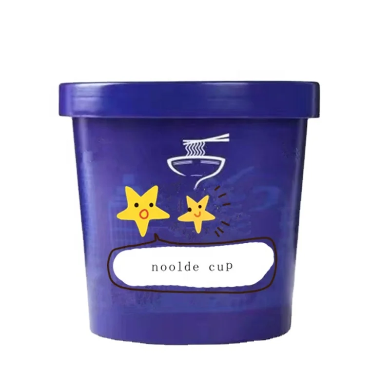 Factory insulated double wall instant noodle packaging cups ramen bowls with sealing lid
