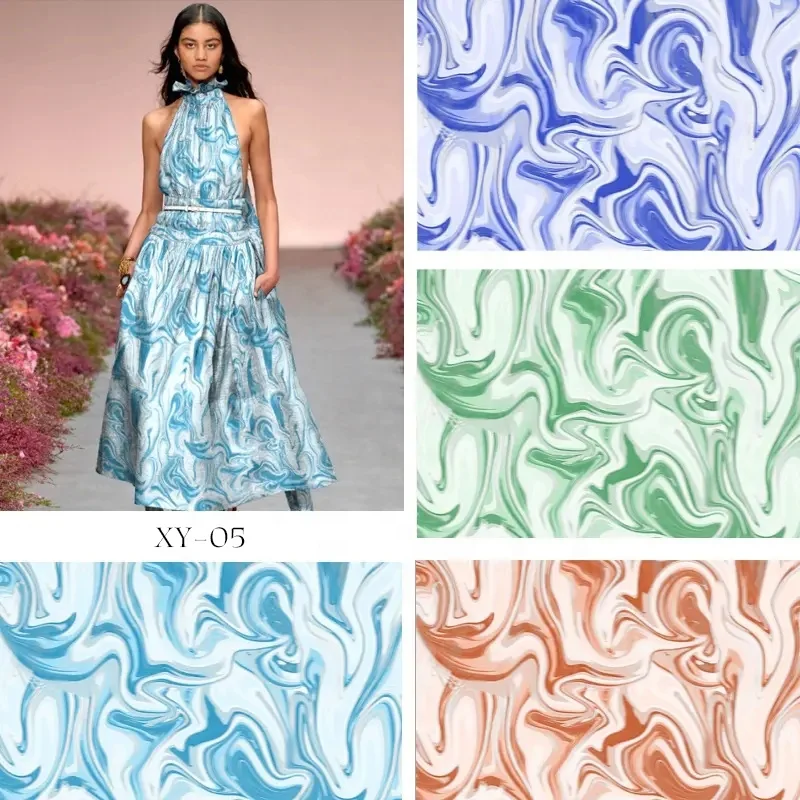 Factory price soft chiffon silk texture 100%polyester wholesale satin fabric for women dress