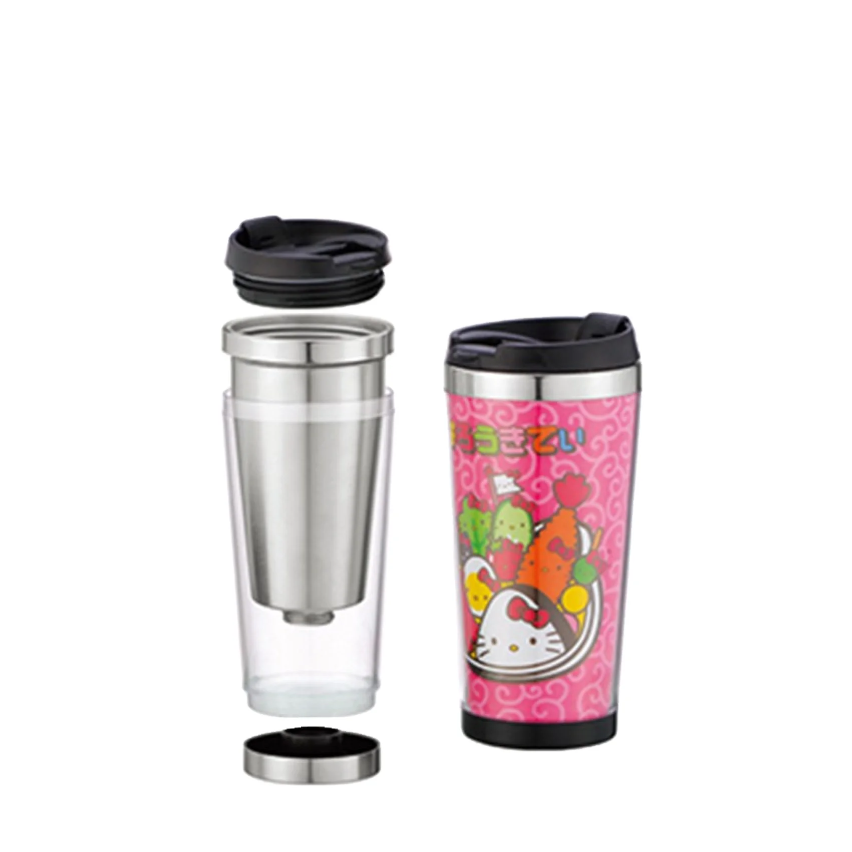 12oz Double wall insulation Stainless Steel coffee Tea cups tumblers mugs with  paper insert and leak proof flip lids
