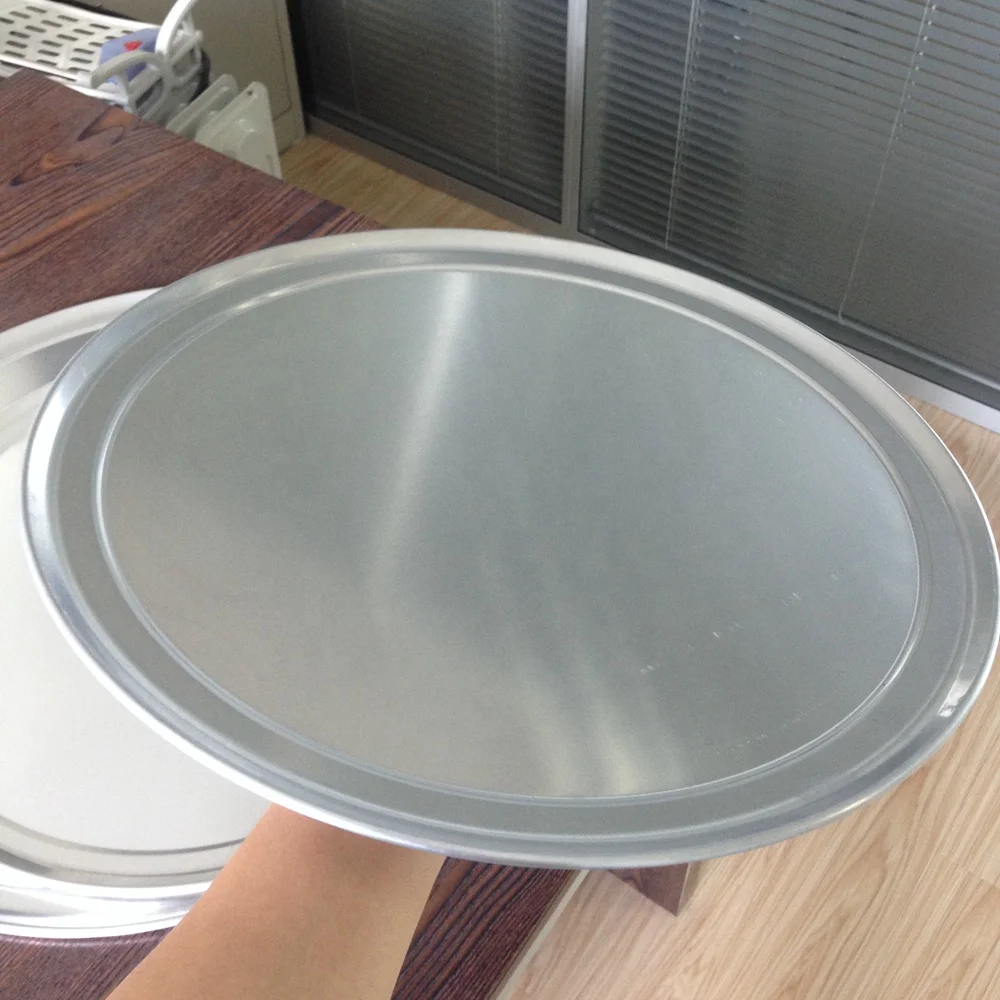 Food Grade 1060 Aluminum Alloy 32cm Pizza Pan Tray with Wide Rim