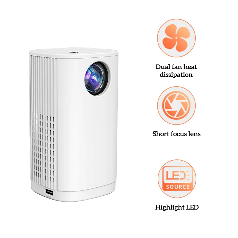 Мини-проектор с 11 0 на Android поддержка 1080P умный портативный проектор 5G Wi-Fi и Bluetooth-экраном видеопроектор