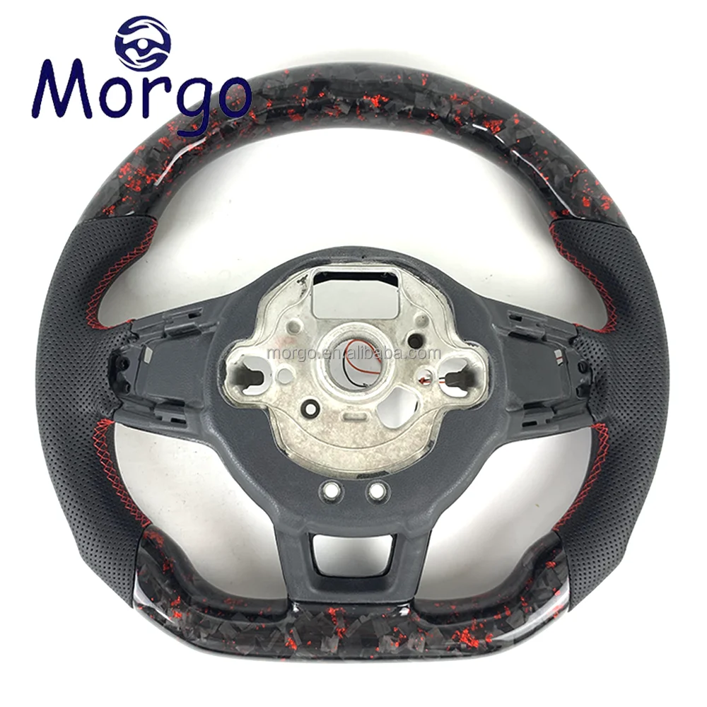 Customized LED Carbon Fiber interior accessories fit for VW Volkswagen Golf MK 5 6 7 8 7.5 6R 7R 8R Gti car steering wheel
