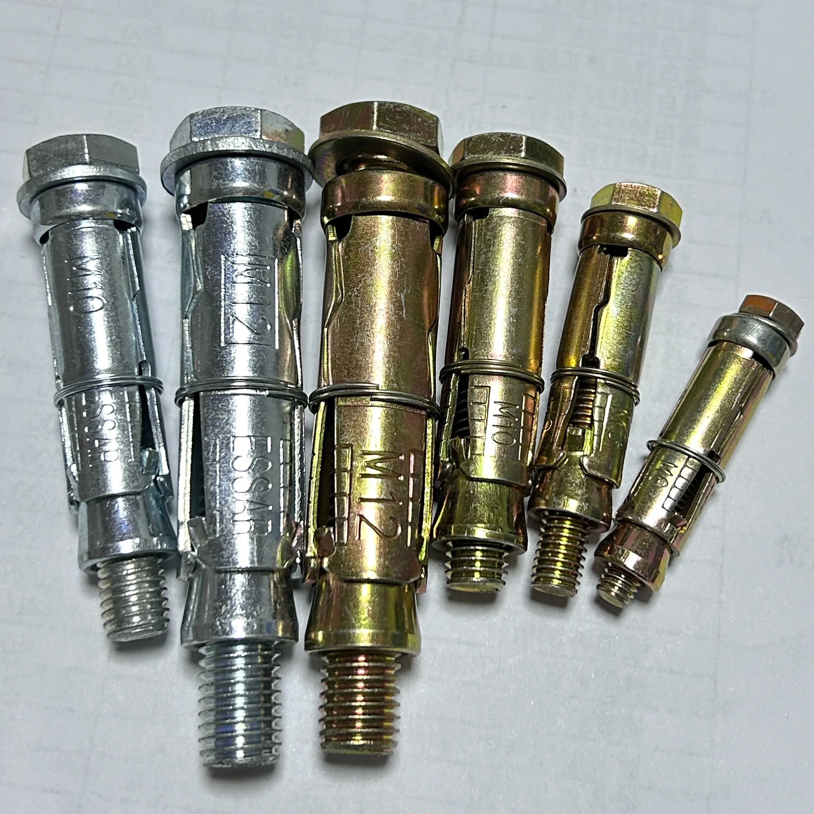 Fixing Anchor Heavy Duty 3pcs/4 Pcs Expansion Fix Bolts With Yellow Zinc Plated