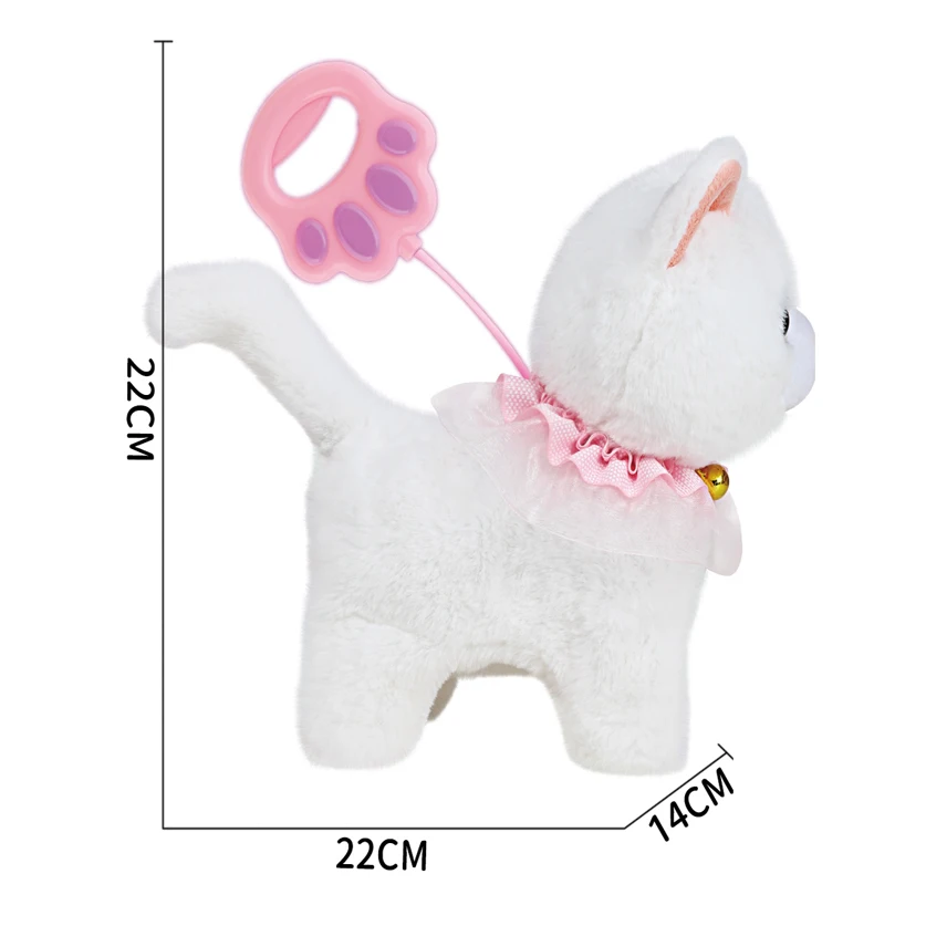 Toys robot pet BO walking wagged tail sound robot cat  with leash line controller