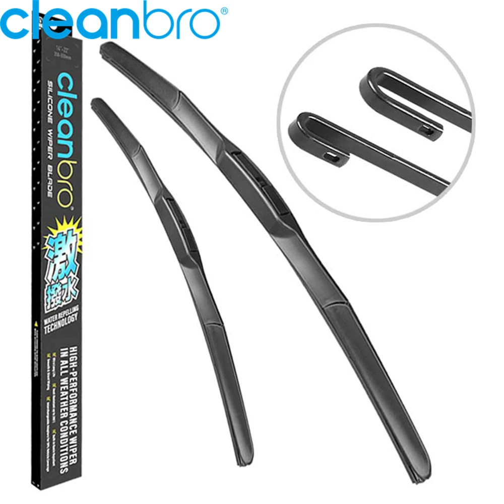 New technology Car silicone Wiper Blades U/J silicone windscreen hybrid wiper