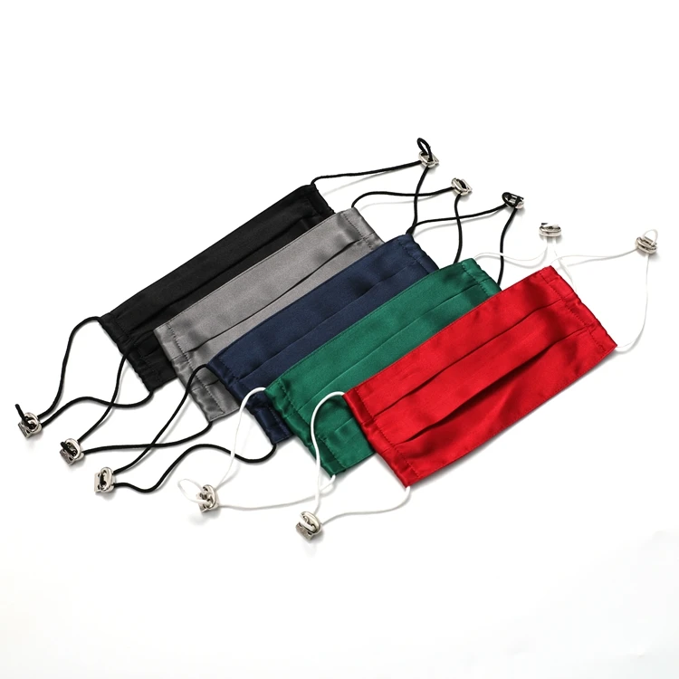 Прямая продажа с фабрики дышащая Регулируемая и машинная стирка шелк уход за кожей лица крышка 19 мм 2 слоя из шелка тутового шелкопряда маска для лица