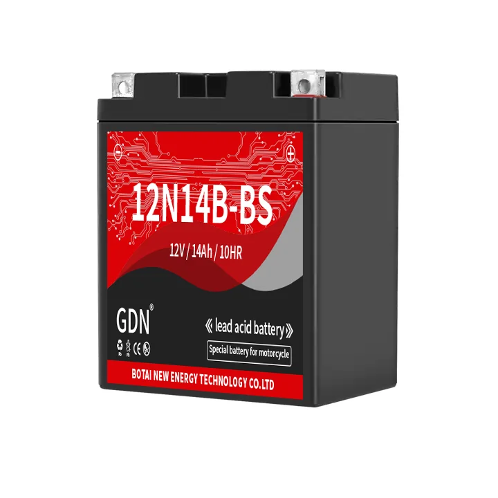 GDN 12N14B-BS оптовая продажа перезаряжаемая батарея для мотоцикла 12 В 14ah батарея