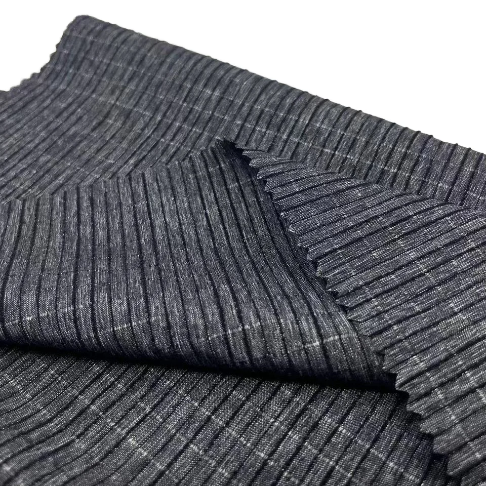 Manufacture Hole style Ripstop Nylon polyester spandex weft stretch melange fabric for t-shirt sportswear