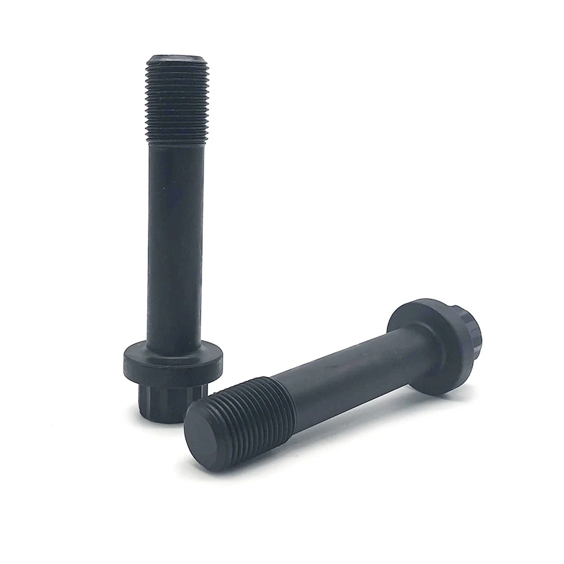 Phosphate coating m8 black flange bolt din 65438 aluminum 12 point flange bolt