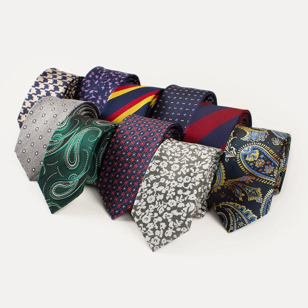 Fashion Paisley polyester custom necktie for custom necktie Polyester yarn-dyed casual tie
