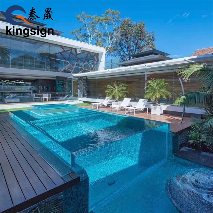 Kingsign high light transmittance acrylic plexi glass sheet for pool window panel