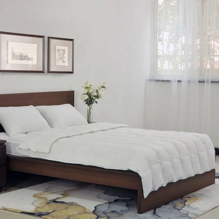 Wholesale White Goose Down Core Luxury Winter Baffle Box Duvet