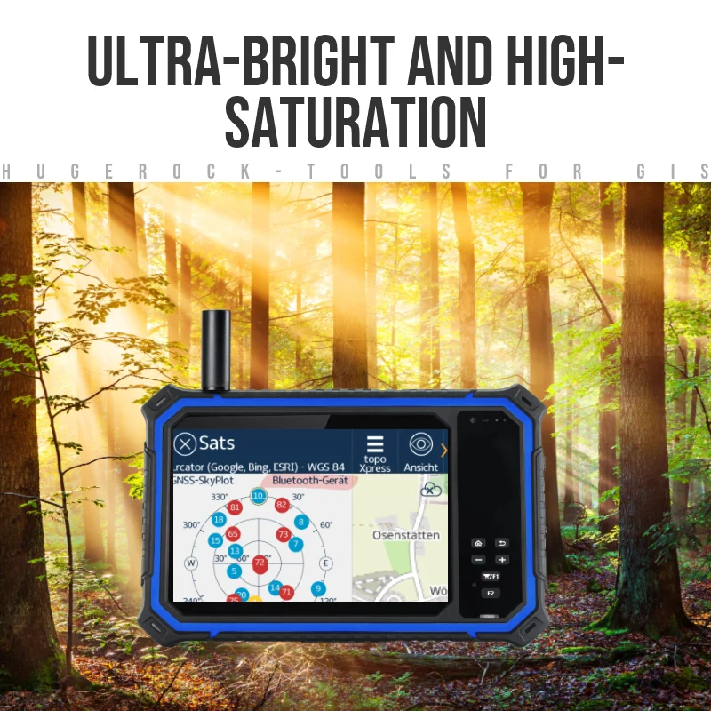 HUGEROCK G80N Shockproof 8gb Android 1000nits Cheap Gnss Gps Receiver for surveying Marine Industrial Oem rugged Tablet PC