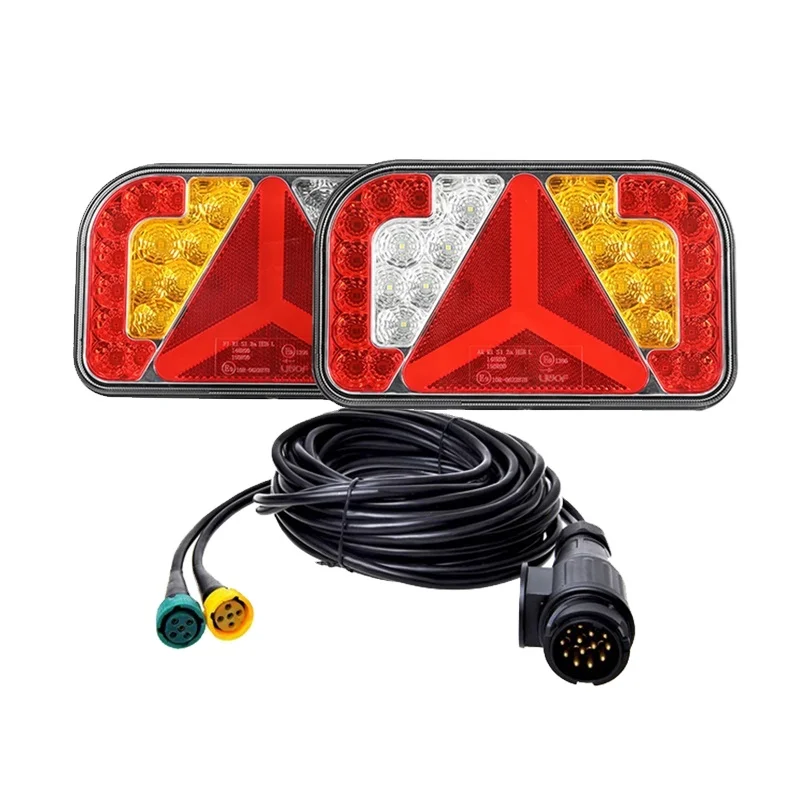 ECE E mark approval waterproof led truck and trailer lights with harnesses and 13 pin plug