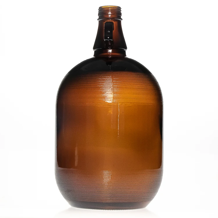 1 gallon amber glass bear jug Large 3.8l glass Wine bottle Liquor bottle