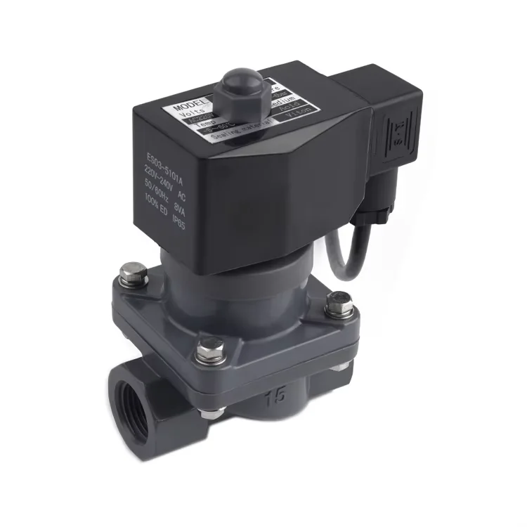 Fast Shipping from NingBo 12V Anti-Corrosive Piston Industrial UPVC CPVC Hydraulic Solenoid Valve