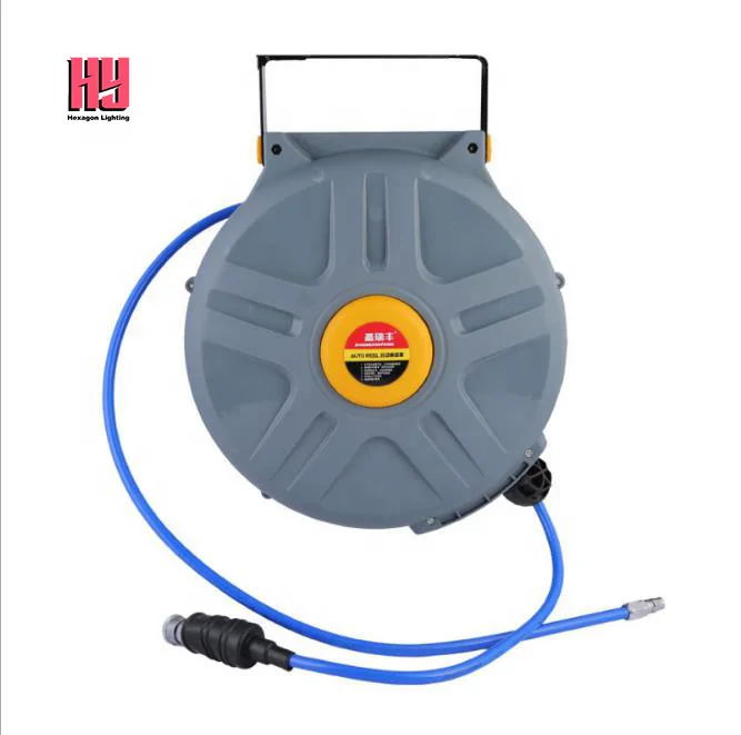 New Design Wall-mounted Auto Retractable Air Water Electric Hose Reel Combination Box Drums For Car Washing