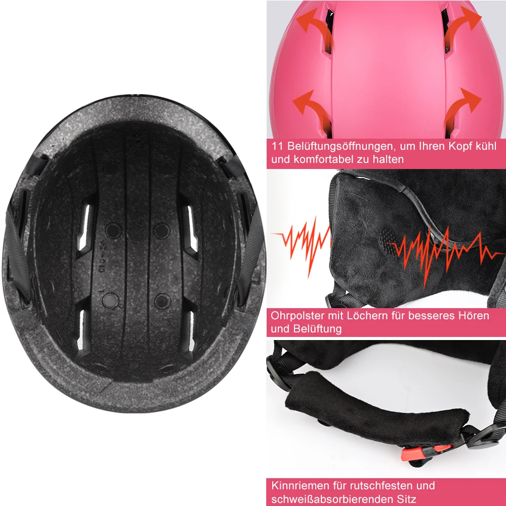 Nice winter ski snowboard snow helmet ski helmet with good quality smart skiing helmet