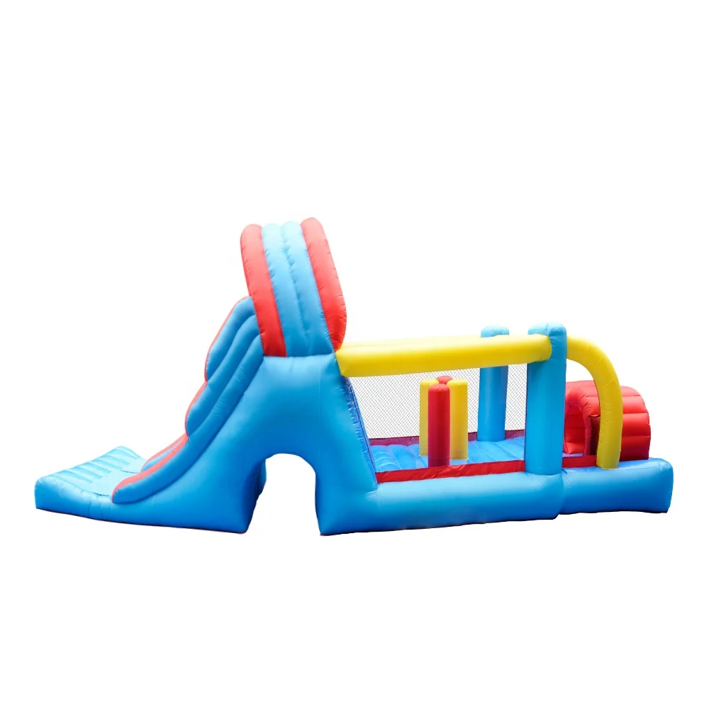 Commercial Big Promotional Jumping Castle Inflatable Bouncer Water Obstacle Course with Slide