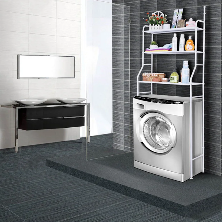 High quality Home Organizer Shelf Rack Space Saver 3 Layer Over Washing Machine Storage Racks For Washing Room