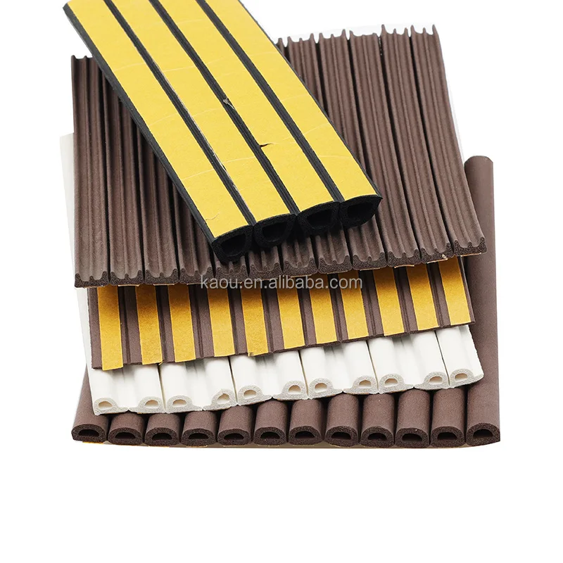 Epdm Self Adhesive Strip Seals Foam D Type Sound Proof Sealing Strips for Door and Windows door dust stopper