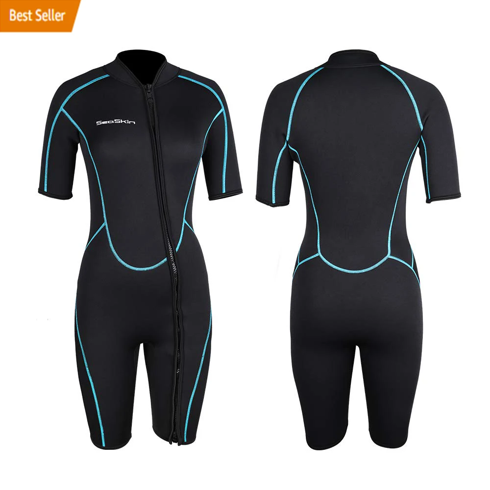 Customize Mens 3mm Shorty Wetsuit Womens,  Diving Suit Front Zip Wetsuit for Diving Snorkeling Surfing Swimming Wetsuit