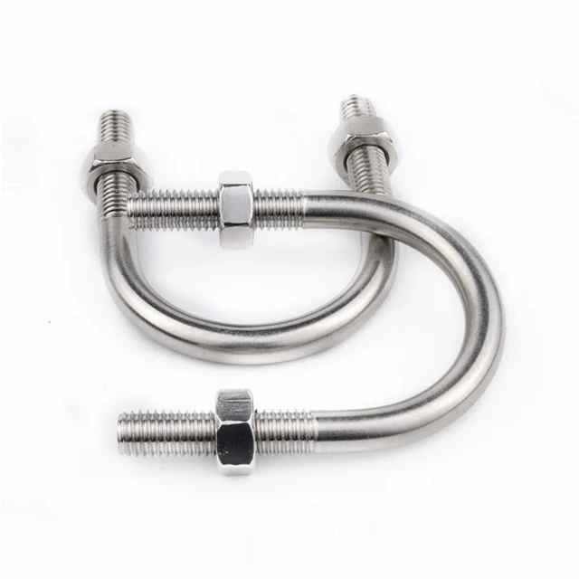 Wholesale steel m10 galvanized u bolt stainless steel 304 1 inch heavy U shape bolts