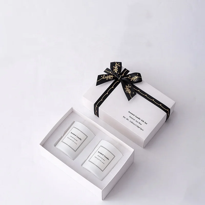 Factory Wholesale Customized Logo And Package Popular Glass Jar Scented Soy Candles Set With Scents For Home Decoration Gift