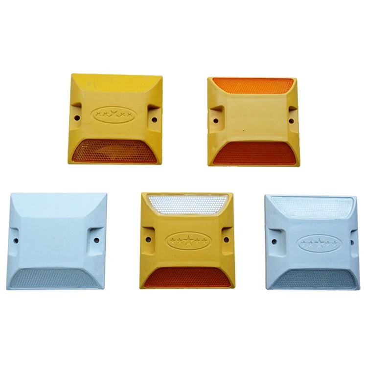 Plastic Traffic White Led Pc Road Studs Highway Reflective Markers Driveway Safety Solar Powered Underground Type Stud