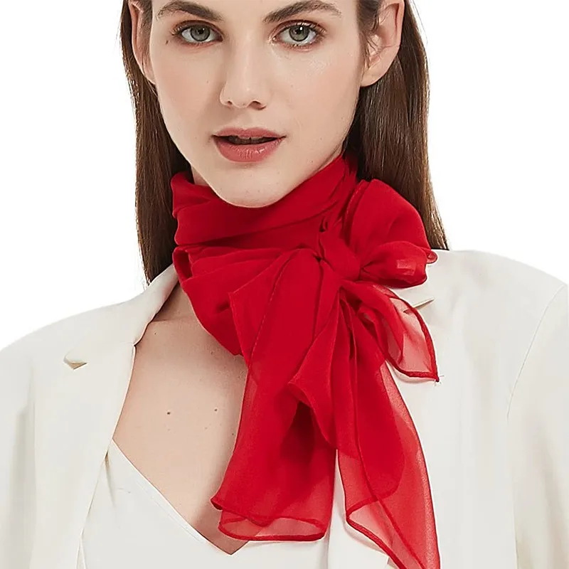 Wholesale Best Selling Silk Scarves georgette Top Elegant Brand Satin Chiffon Silk Scarf Women Printed shawl