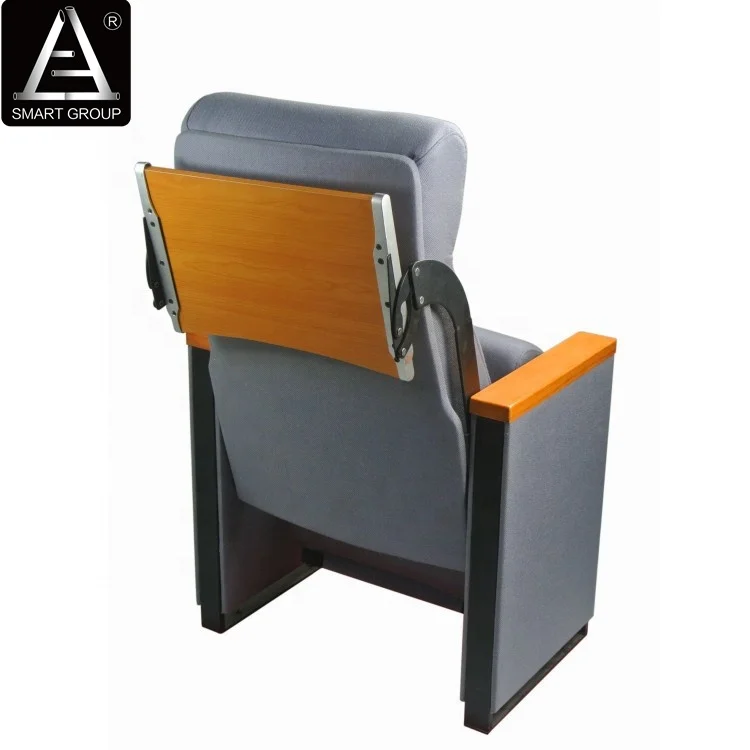 Used high quality chair with rear machete writing pad sofa chair for cultural hall, auditorium, lecture venue