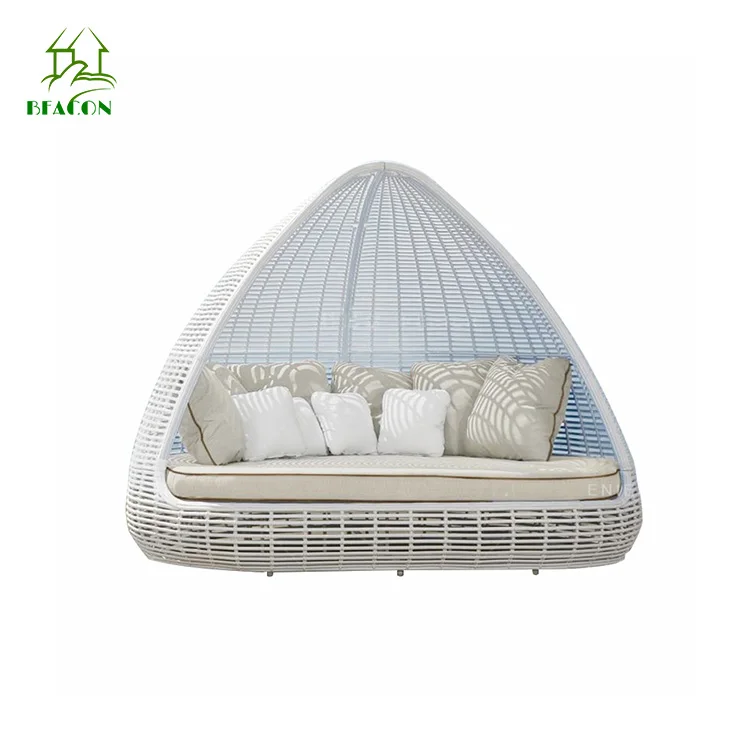 Other beds beach rattan sun day bed outdoor furniture cabana sunbeds for hotel