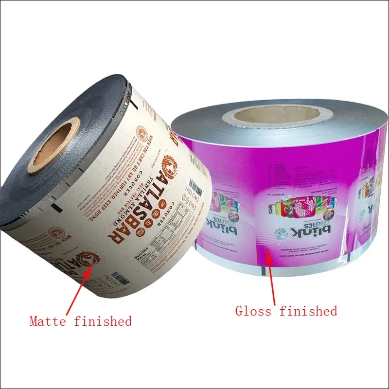 Factory price flexible food grade custom printed plastic bags laminated roll plastic film for food packaging